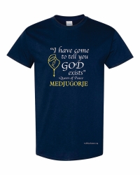 Medjugorje "God exists" round-neck T-shirt